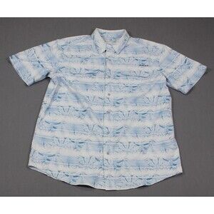 ARIAT Men's Venttek Classic Fit Outbound button-down short-sleeve Blue Floral M